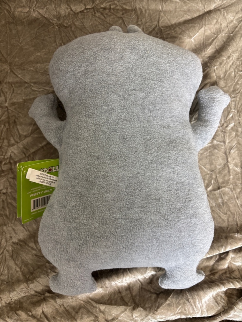 Babo-Grey Monster Plush Stuffed Animal with Yellow Eyes - Soft Kids Toy - Picture 3 of 7